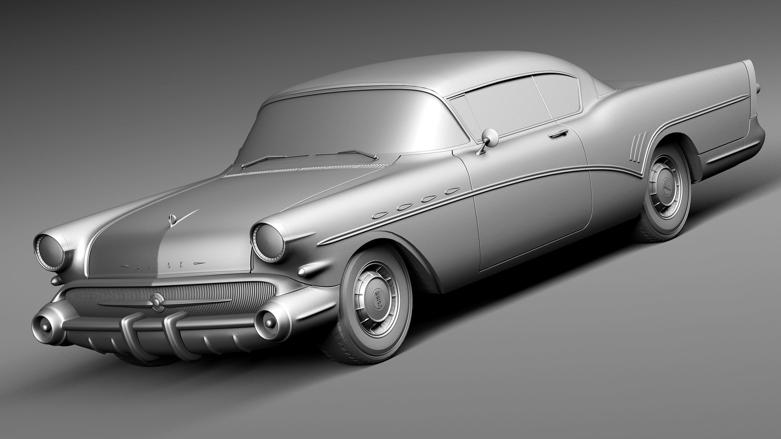 Buick Roadmaster 1957 3D model_8