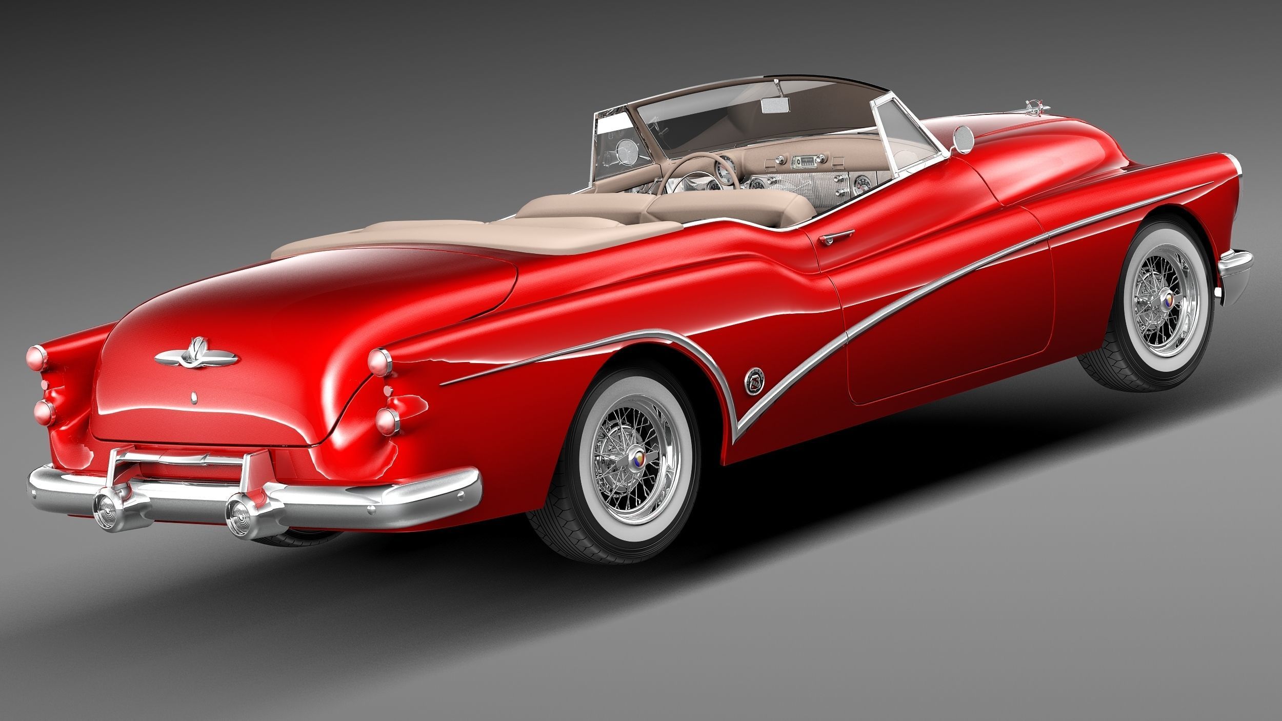 Buick Skylark Convertible 1953 3D model_4