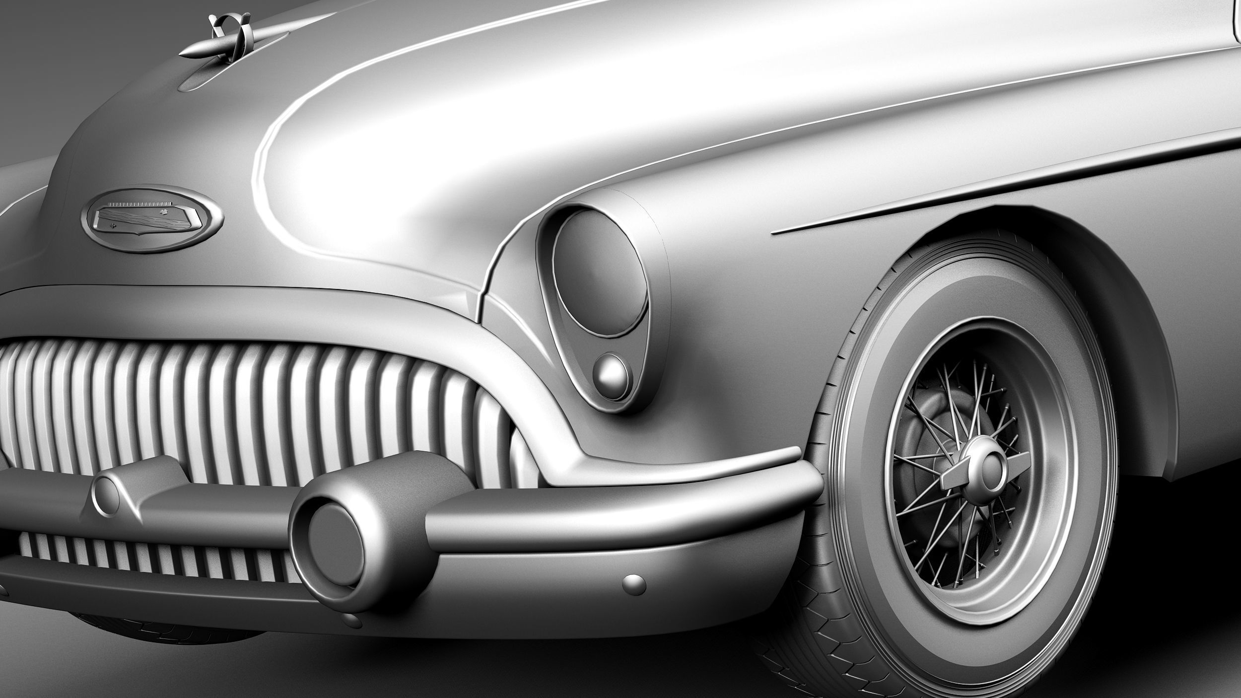 Buick Skylark Convertible 1953 3D model_10