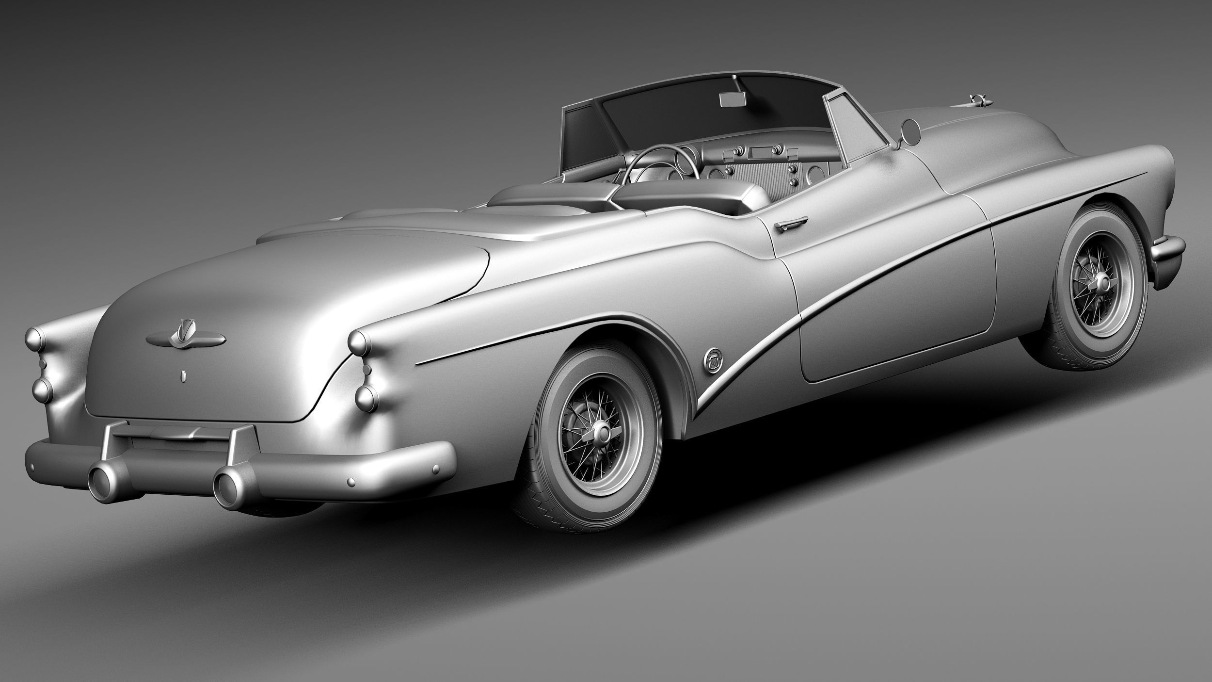 Buick Skylark Convertible 1953 3D model_12