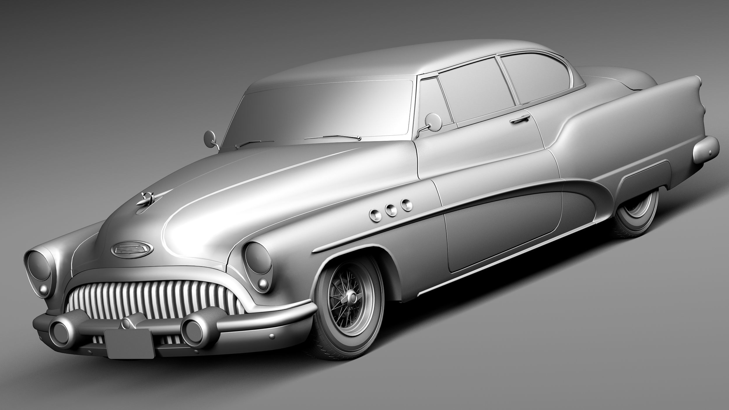 Buick Super Riviera Coupe 1953 3D model_10