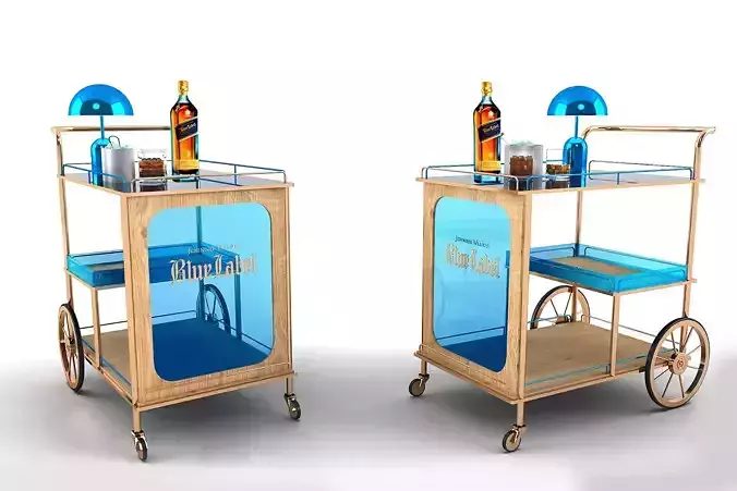 service trolleys 3d models 2 MODEL SET