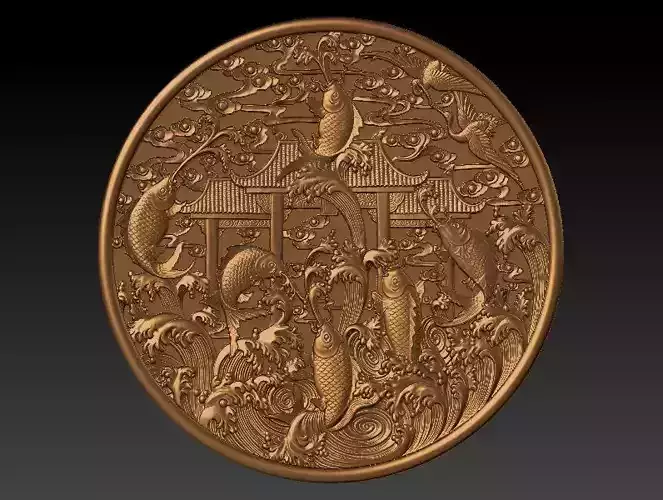 round jumping fish COIN