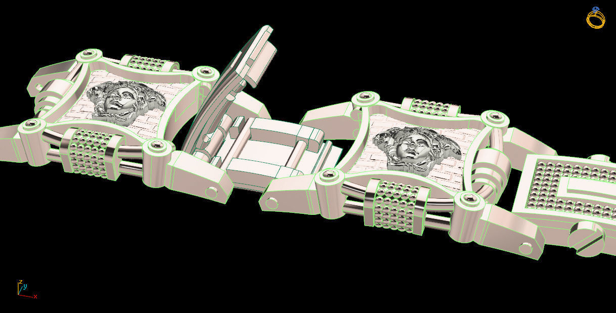  jellyfish gargon bracelet br0004 3D print model_2