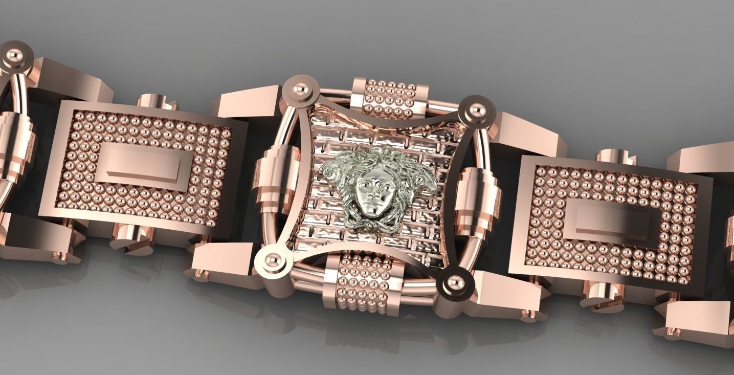  jellyfish gargon bracelet br0004 3D print model_4