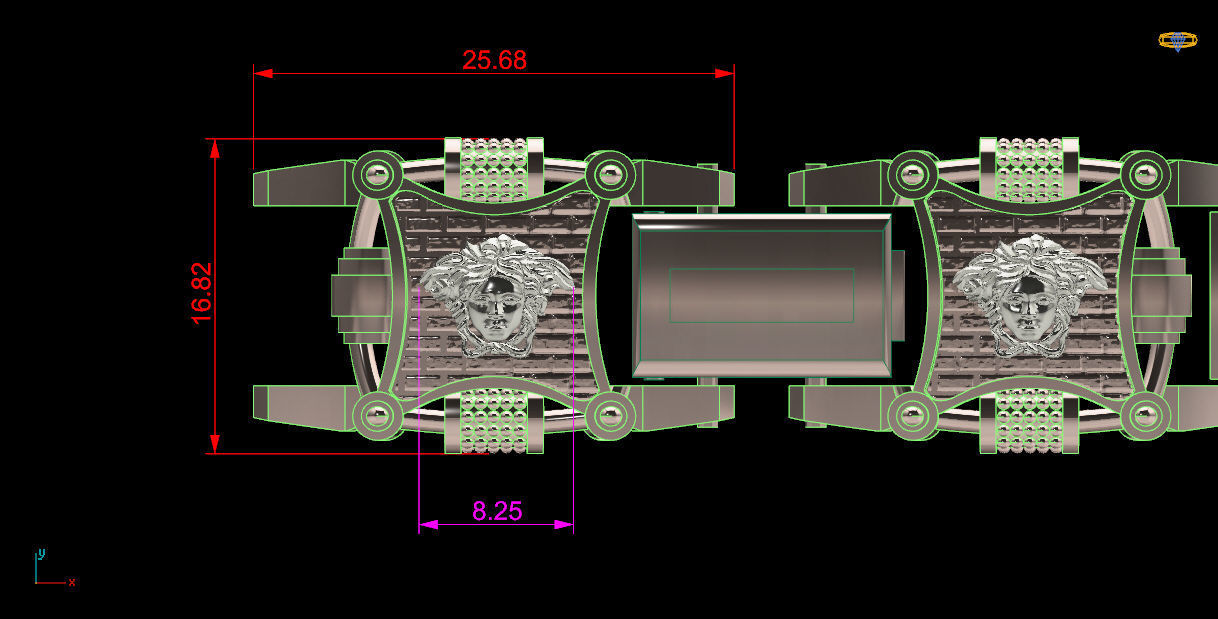  jellyfish gargon bracelet br0004 3D print model_7