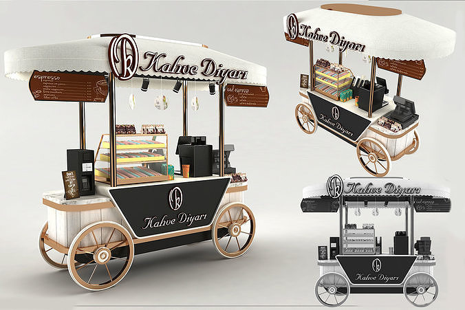POP Stand 3D model 3D model coffee car new model 3D model