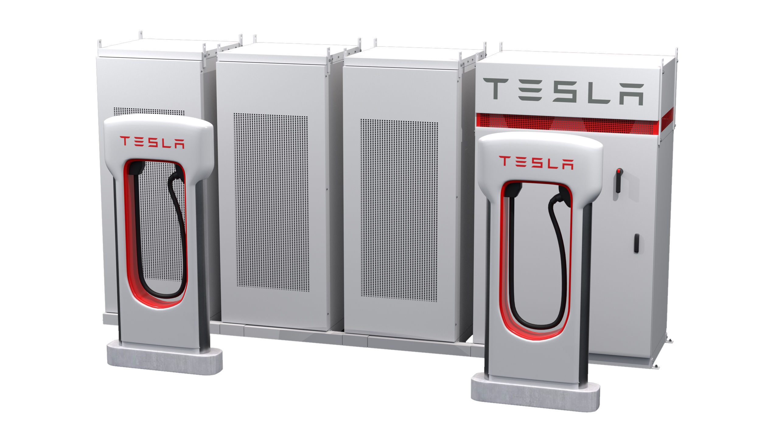 Tesla Storage System and Charger 3D model_5
