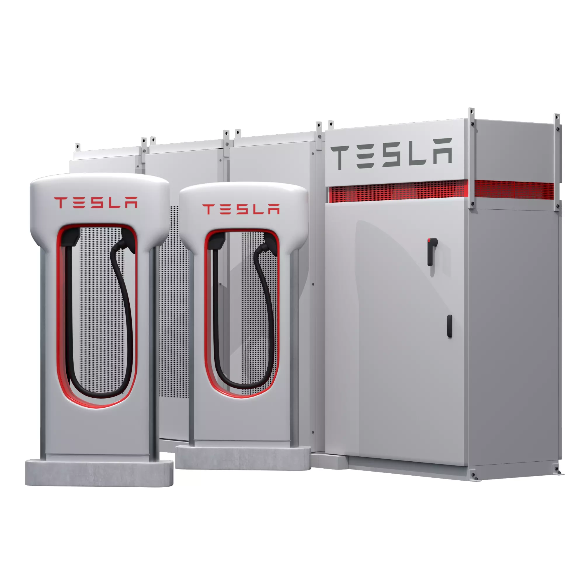 Tesla Storage System and Charger 3D model_0