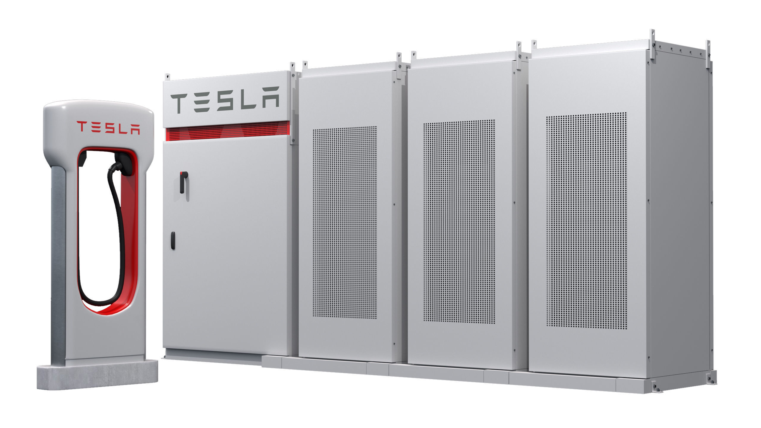 Tesla Storage System and Charger 3D model_4
