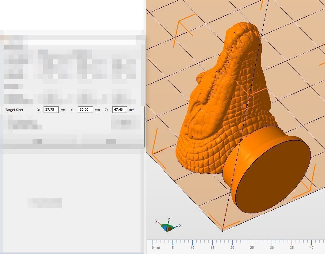 Crocodile bust 3D print model_29
