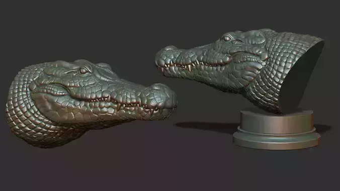 Crocodile bust 3D print model
