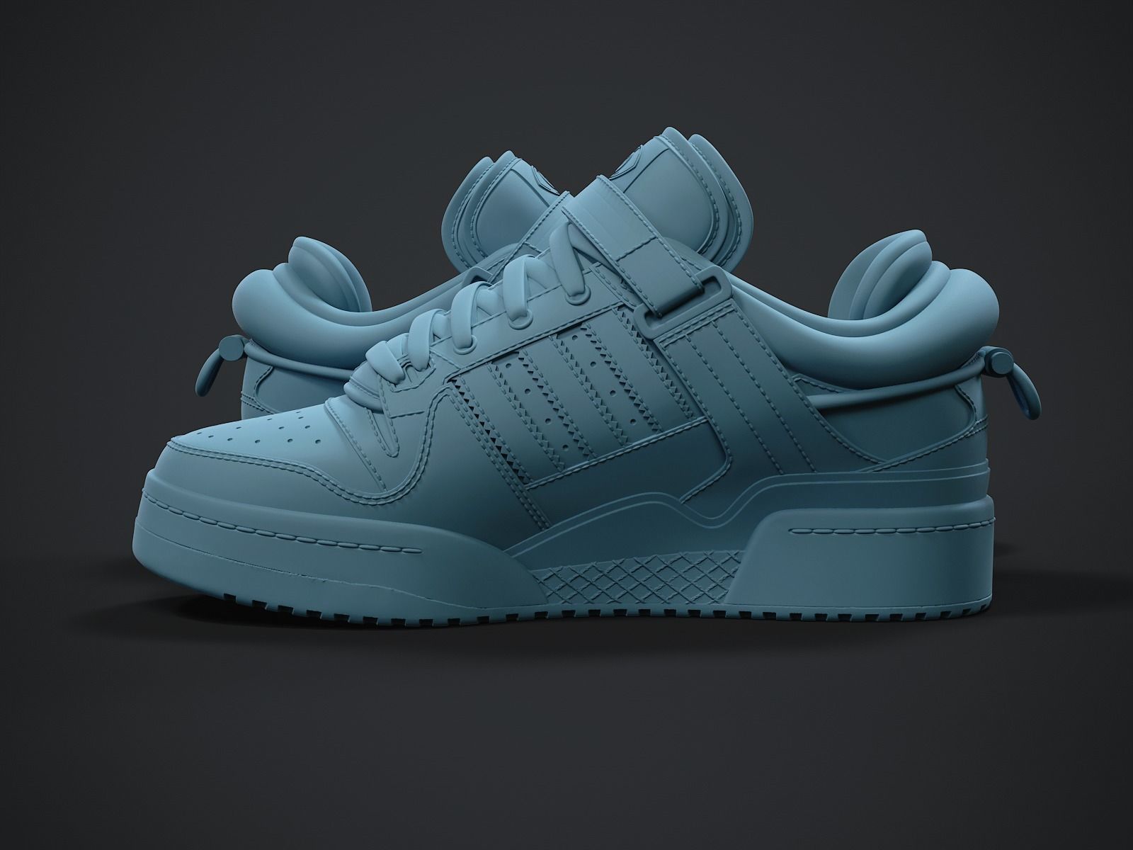 Adidas Forum X BadBunny sneaker-3d printable 3D print model_2