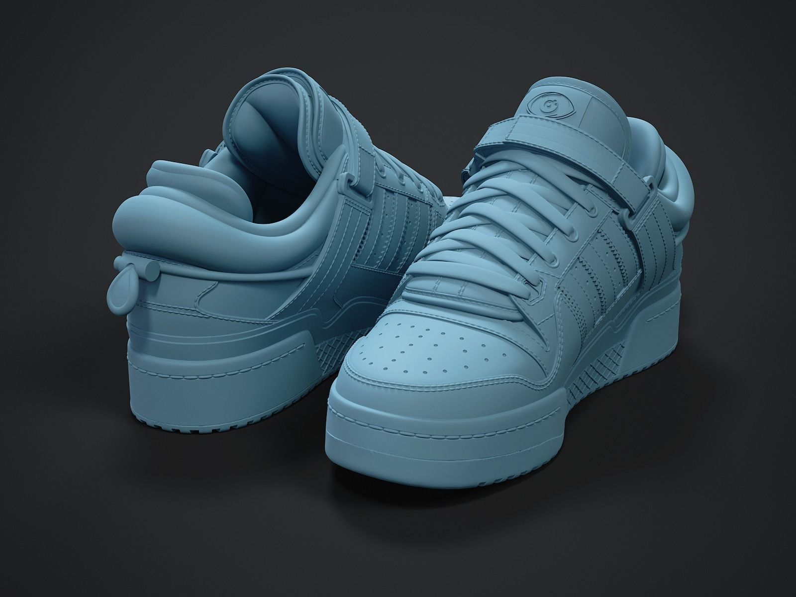 Adidas Forum X BadBunny sneaker-3d printable 3D print model_3