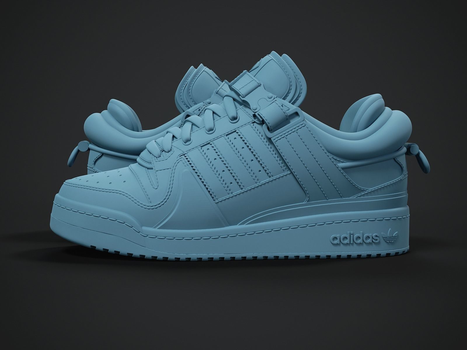 Adidas Forum X BadBunny sneaker-3d printable 3D print model_1