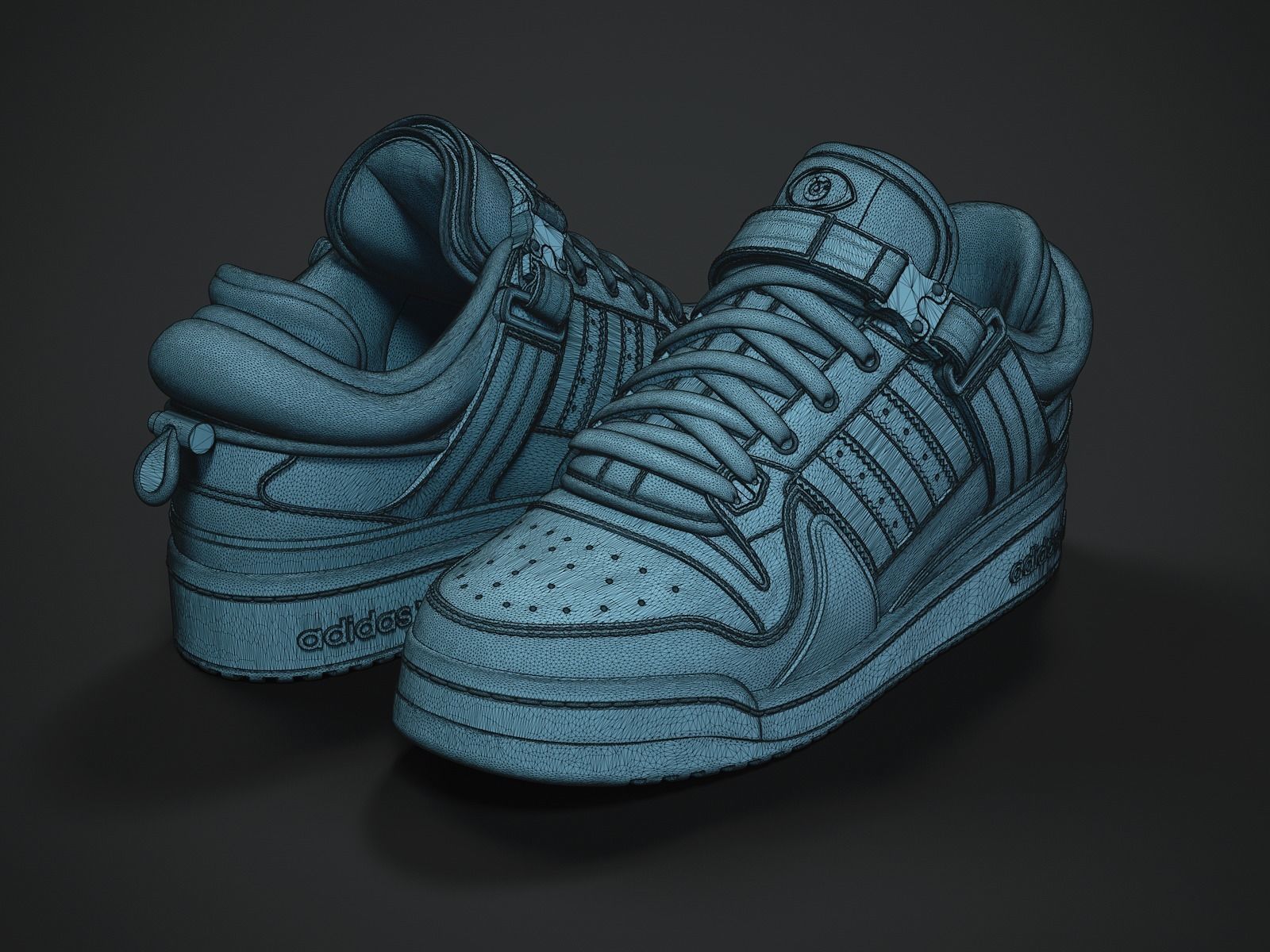 Adidas Forum X BadBunny sneaker-3d printable 3D print model_6