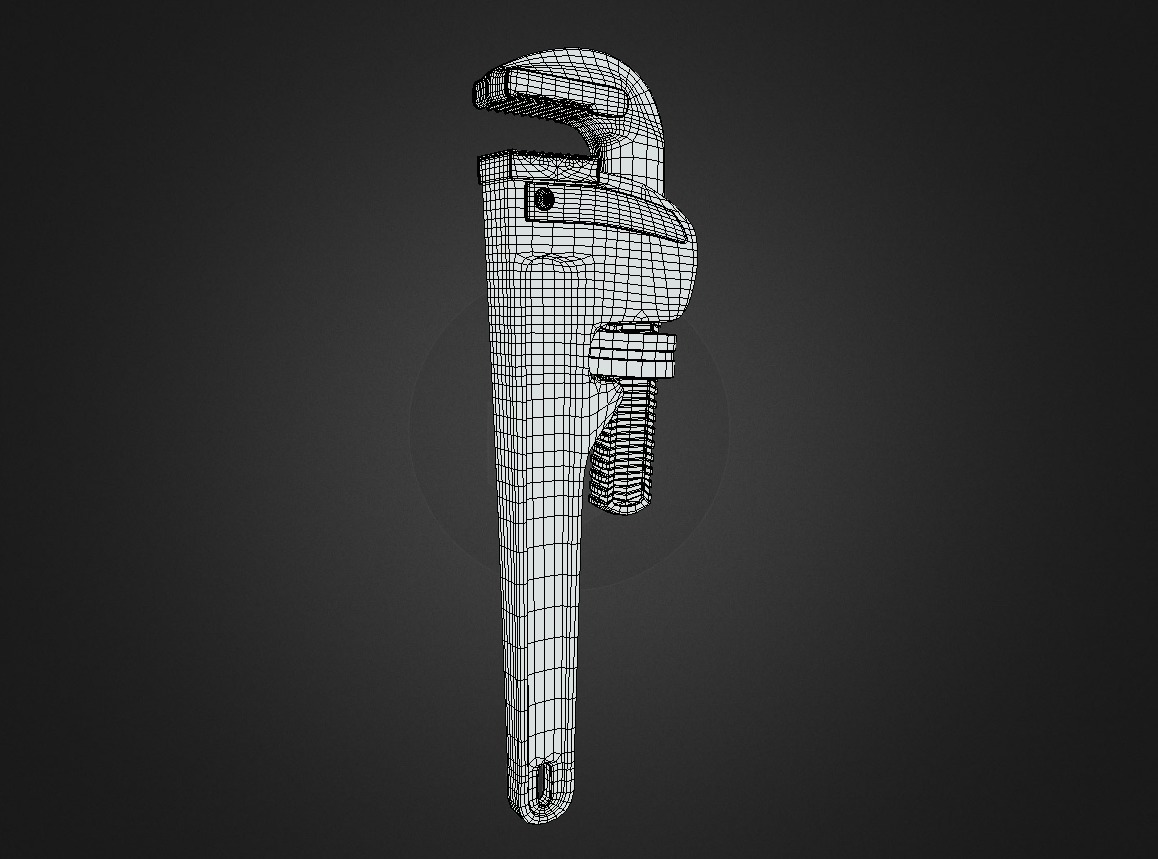 Wrench - Game and Movie-Ready Tool Asset 3D model_1