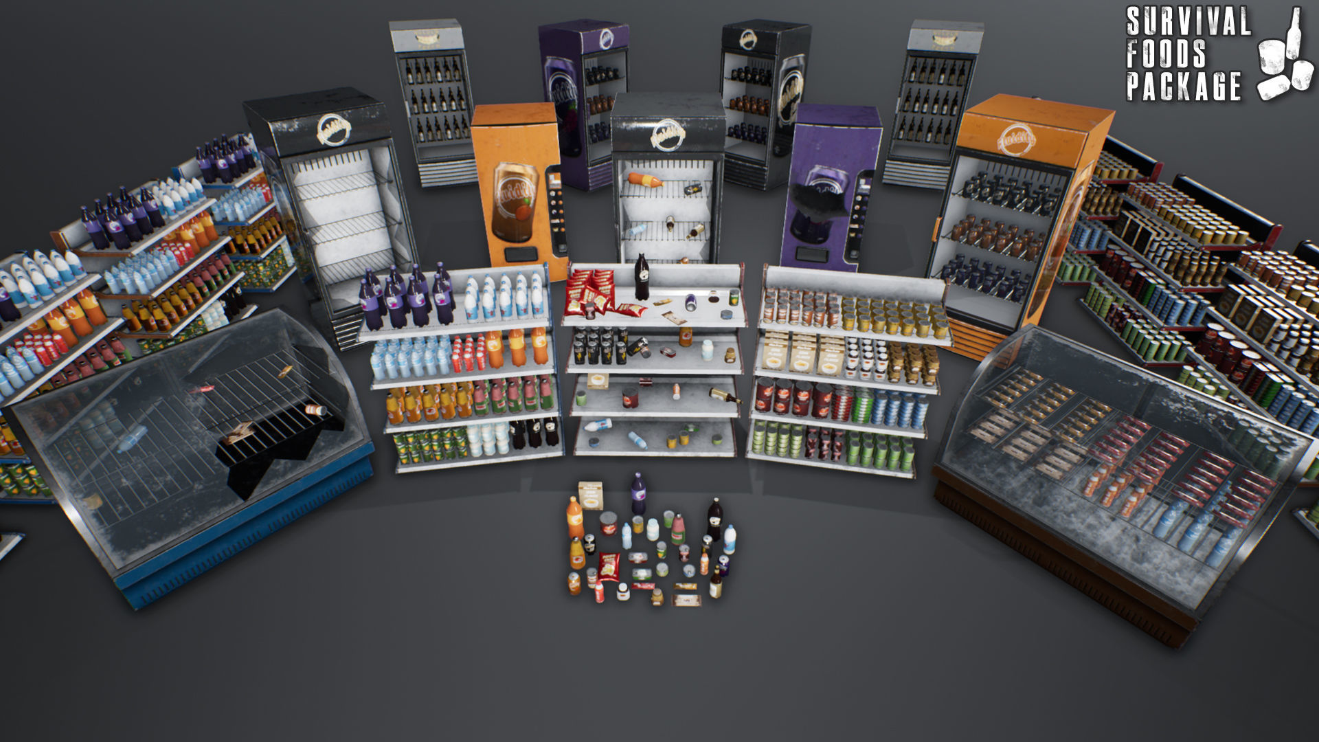 Survival Bundle Package Low-poly 3D model_1