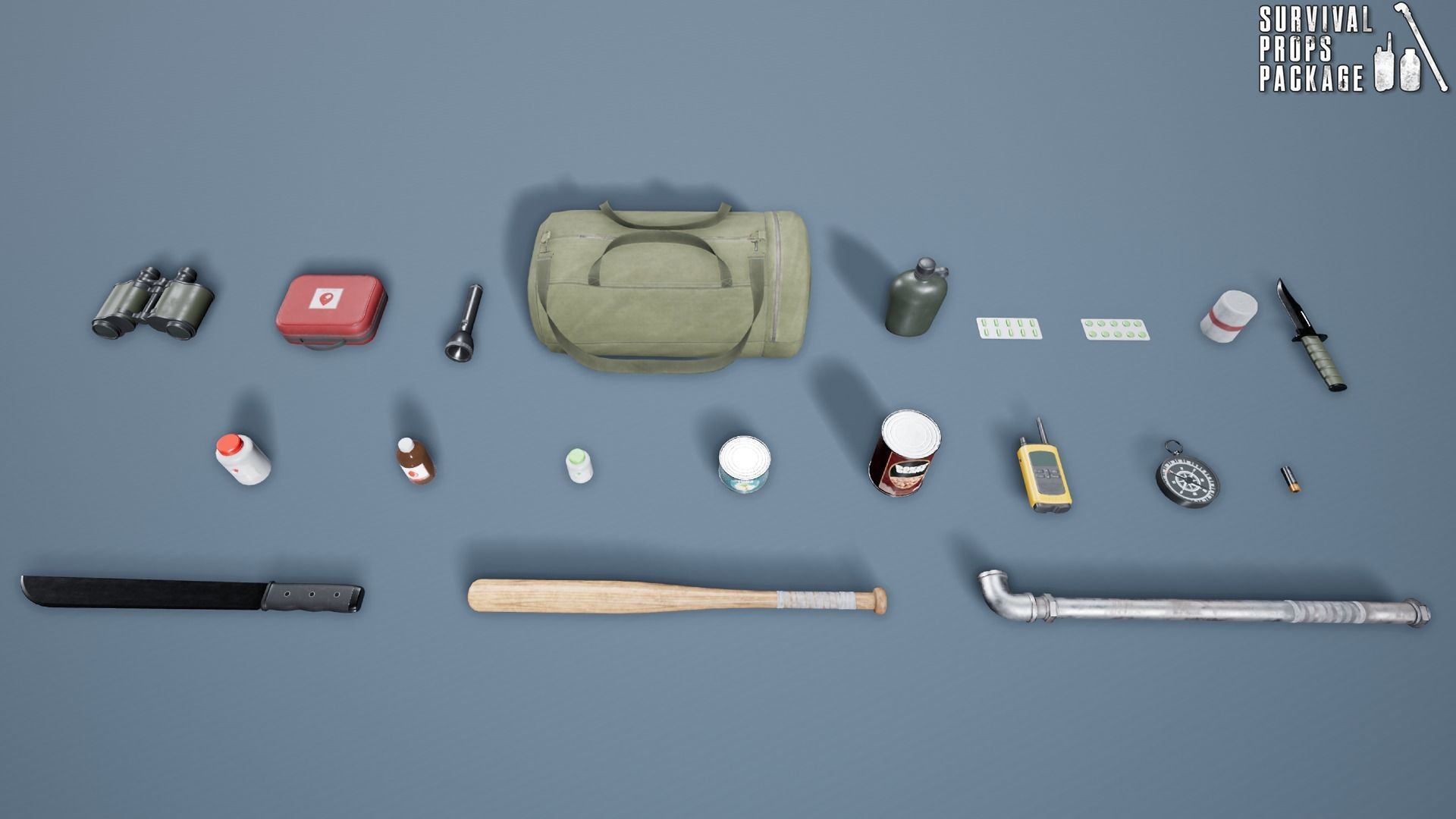 Survival Bundle Package Low-poly 3D model_10