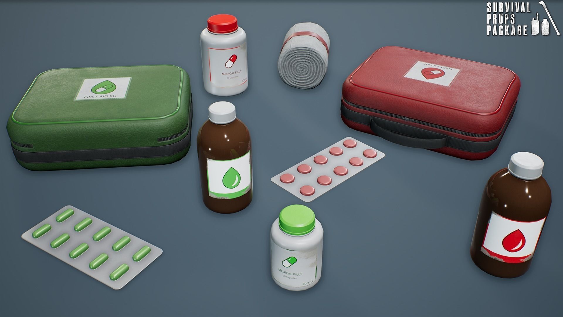 Survival Bundle Package Low-poly 3D model_12