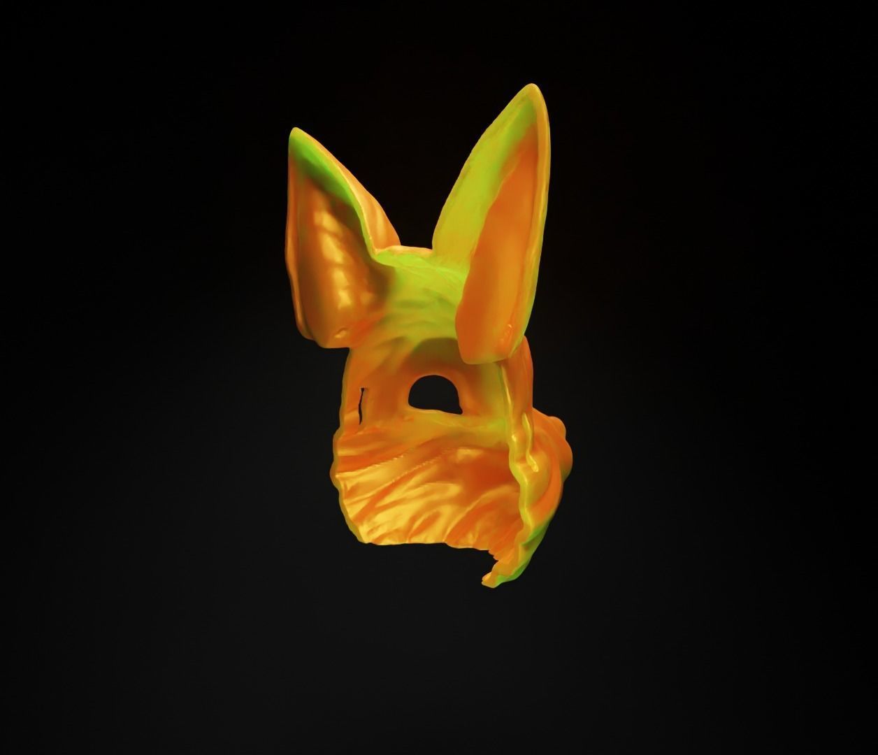 Animal Fox Face Mask - Animal Cosplay Helmet 3D print model_17