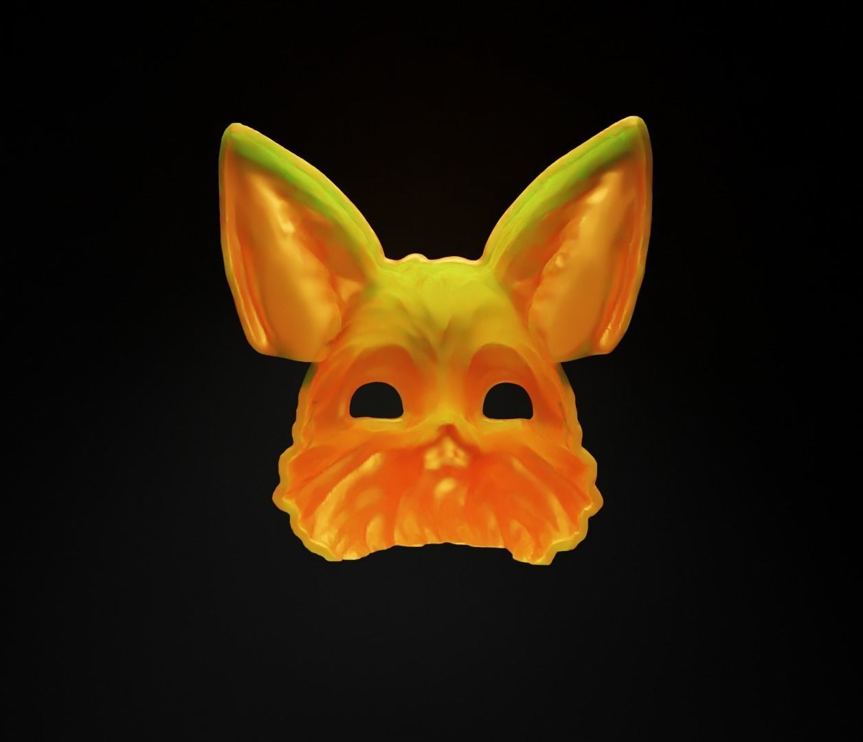 Animal Fox Face Mask - Animal Cosplay Helmet 3D print model_18