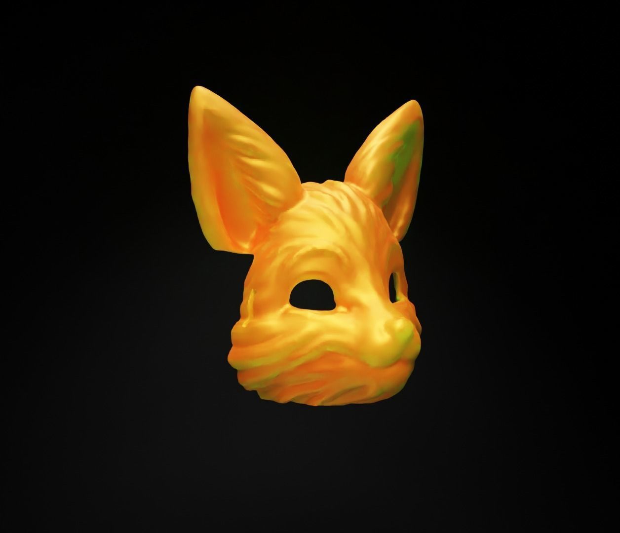 Animal Fox Face Mask - Animal Cosplay Helmet 3D print model_9