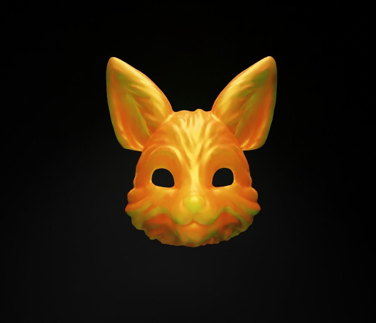 Animal Fox Face Mask - Animal Cosplay Helmet 3D print model_1