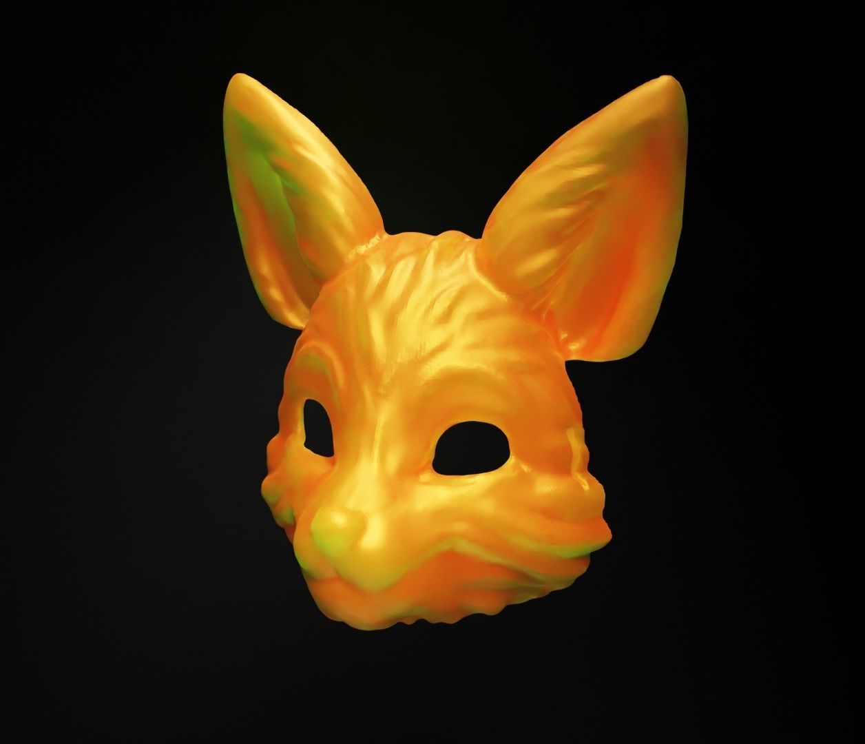Animal Fox Face Mask - Animal Cosplay Helmet 3D print model_29