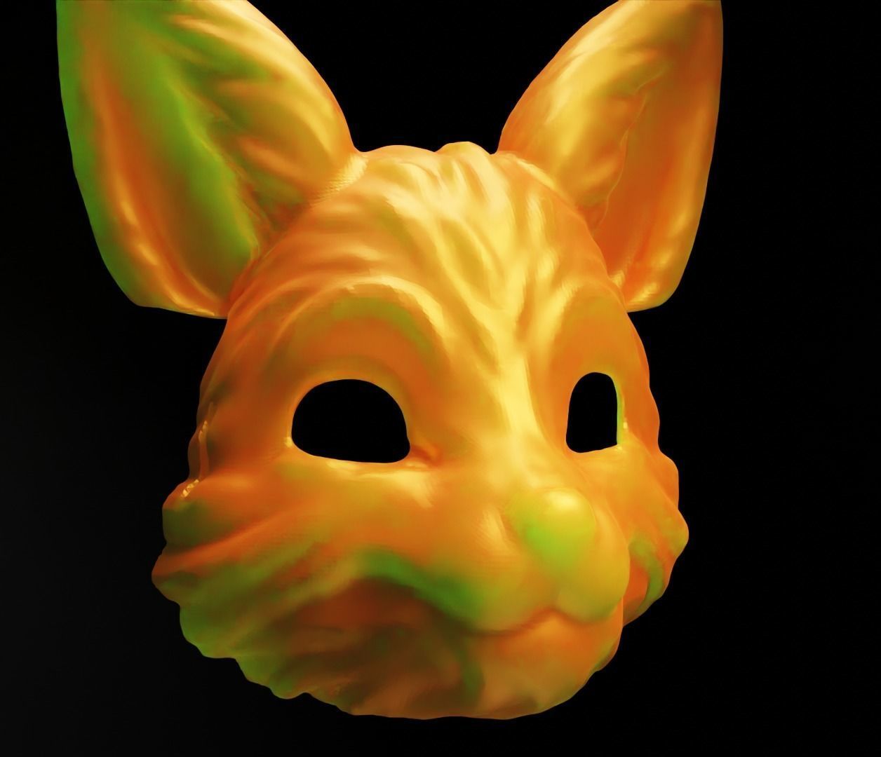 Animal Fox Face Mask - Animal Cosplay Helmet 3D print model_25