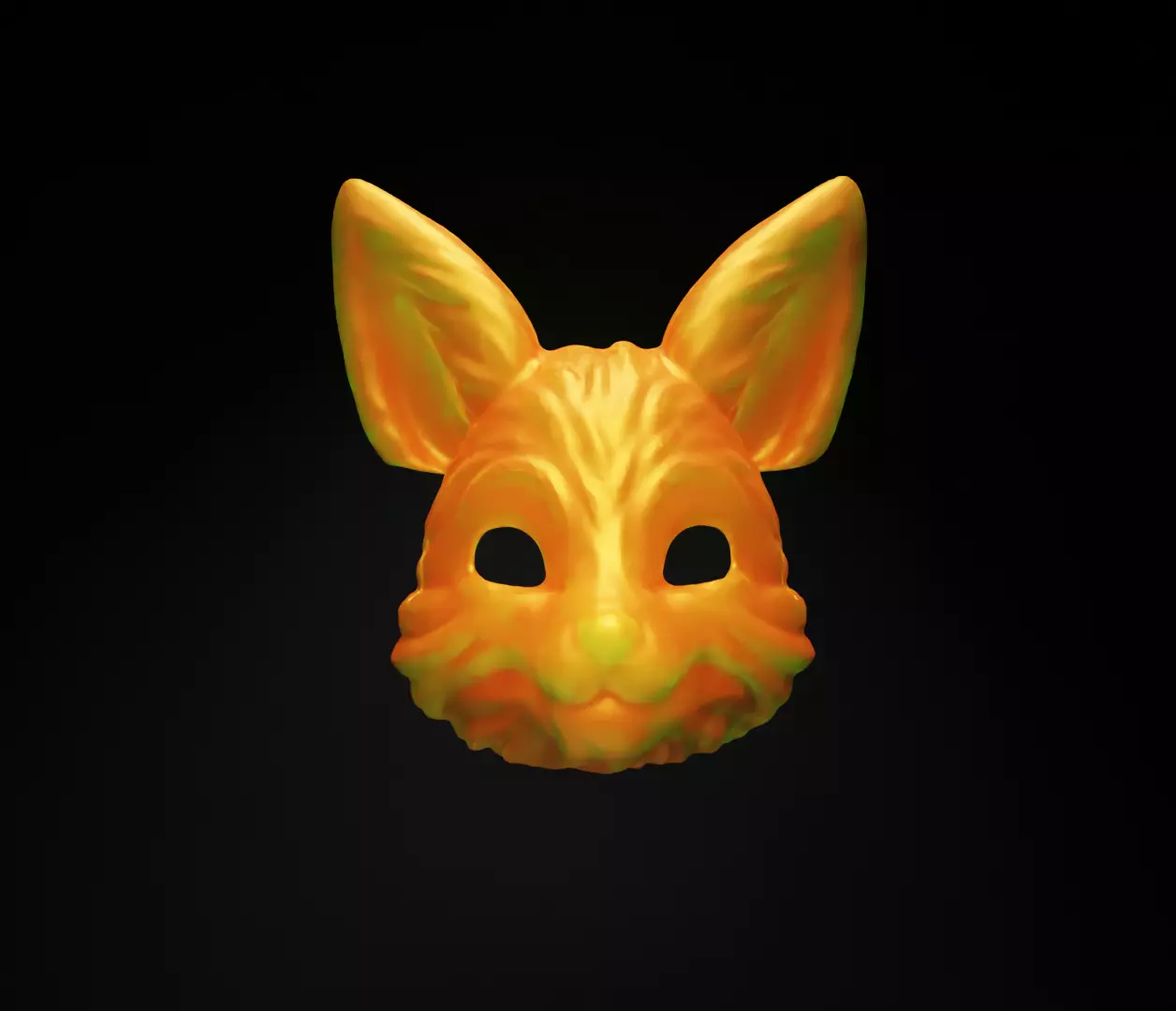 Animal Fox Face Mask - Animal Cosplay Helmet 3D print model_0