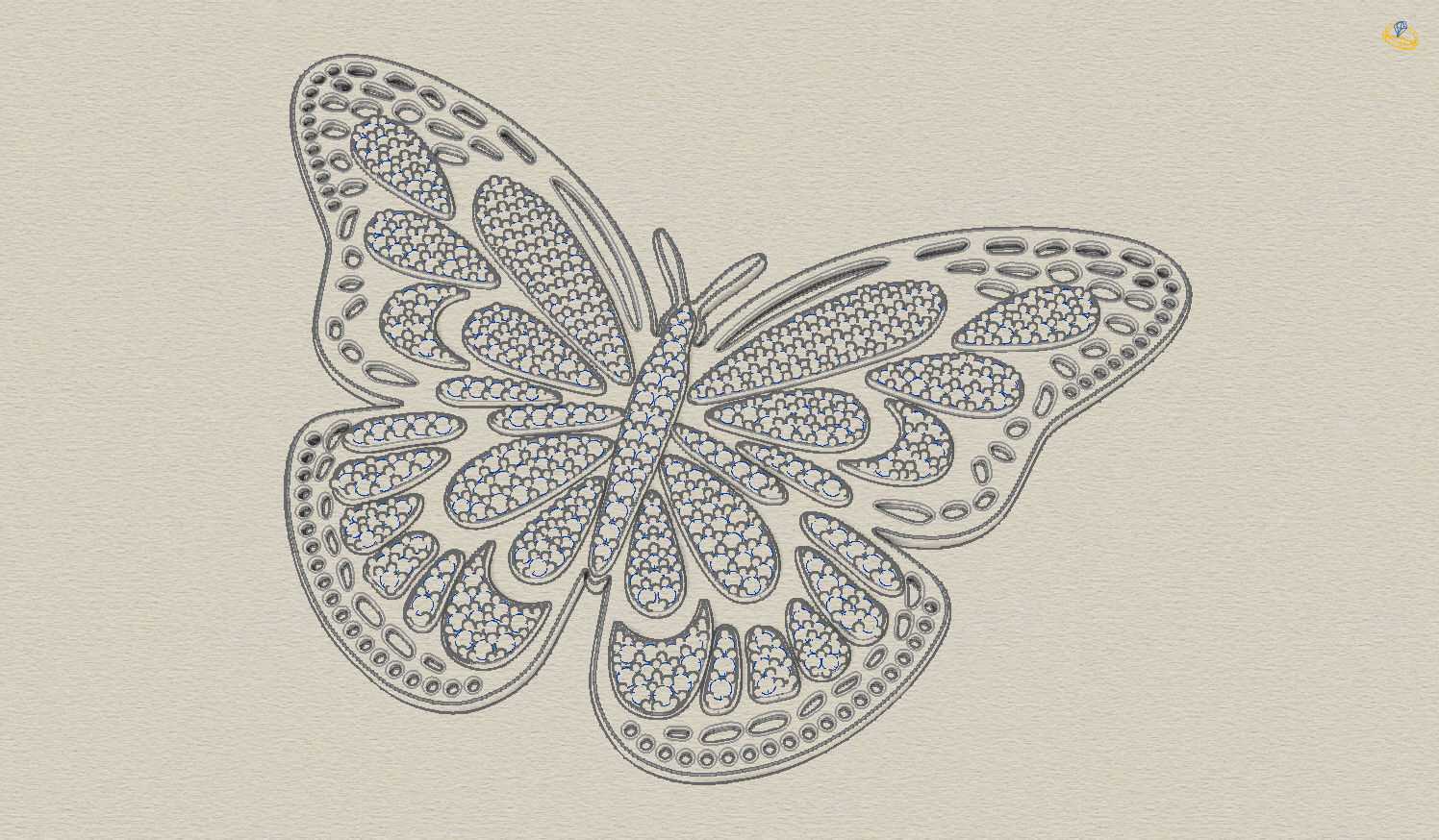 Magical Butterfly Pendant 3D print model_8