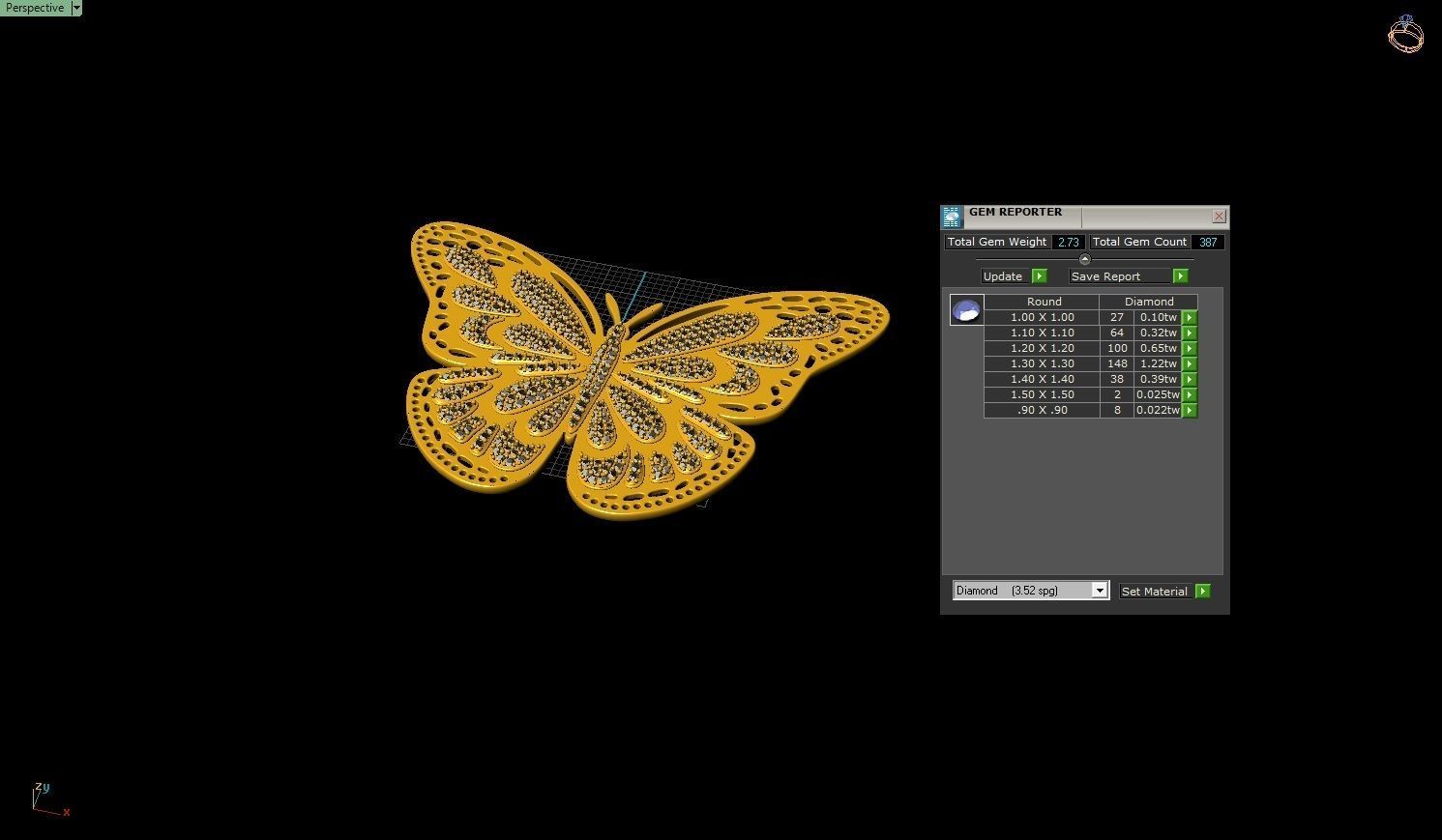 Magical Butterfly Pendant 3D print model_16