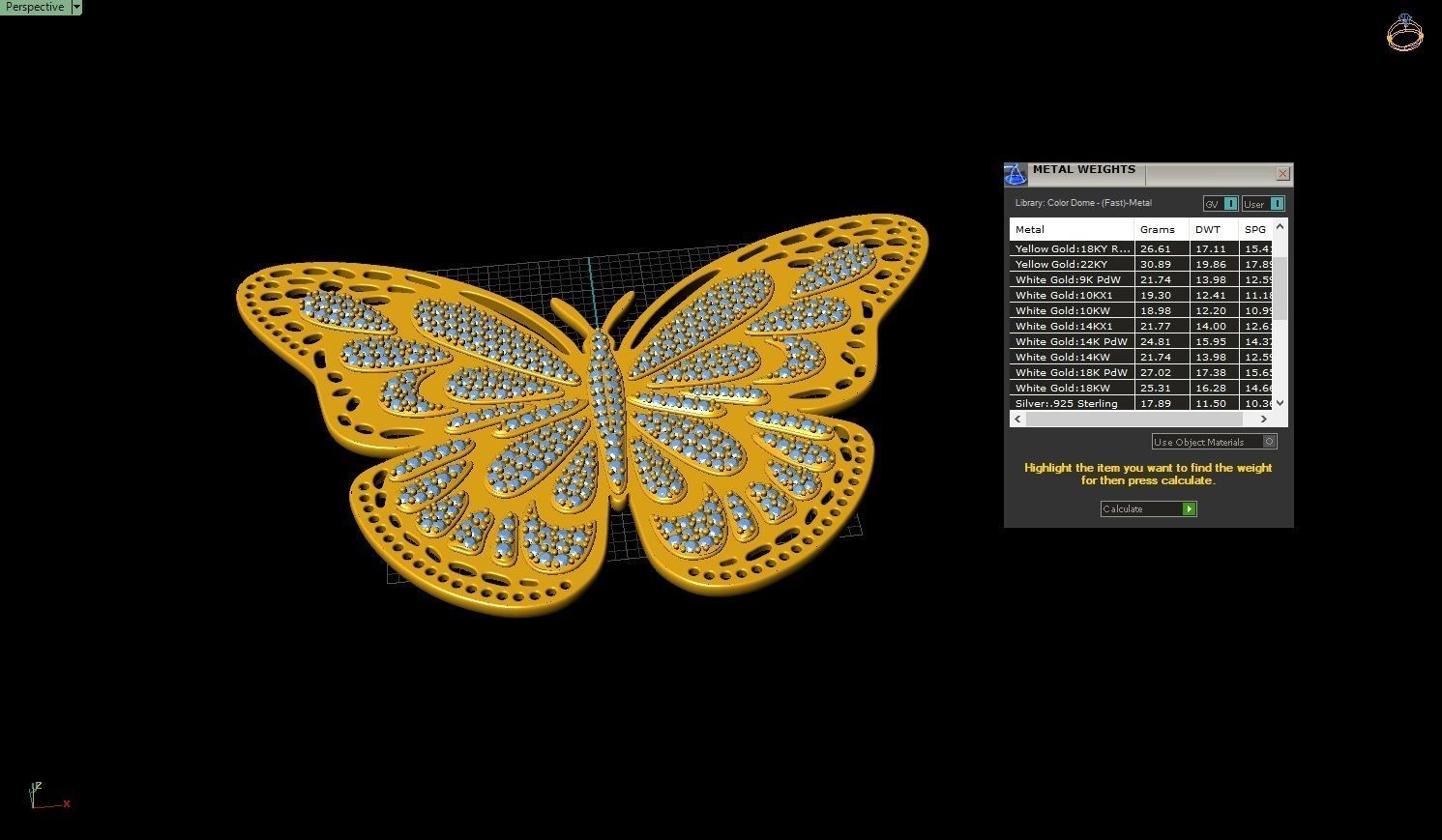 Magical Butterfly Pendant 3D print model_15