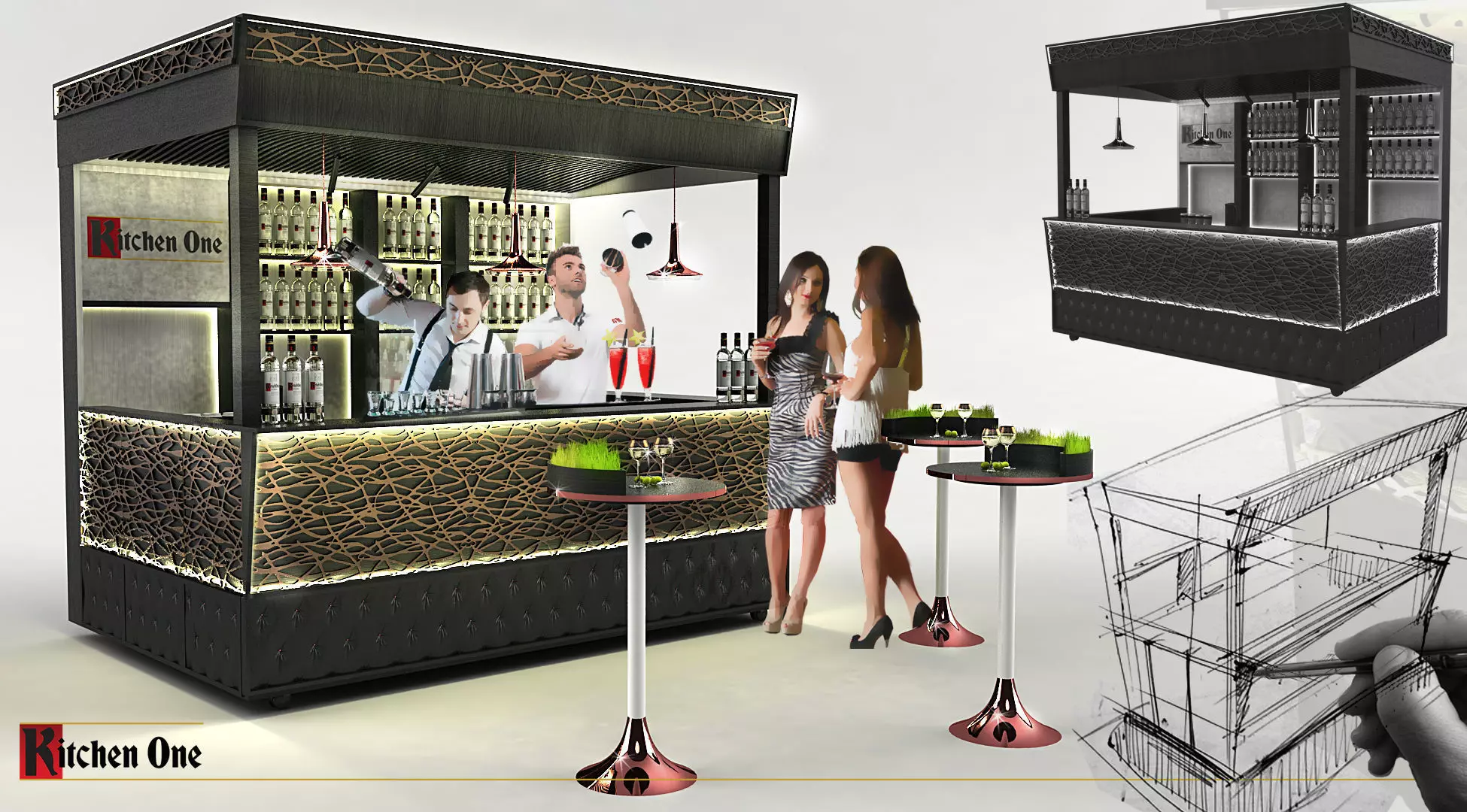 3d Bar Model premium bar design 3D model_0