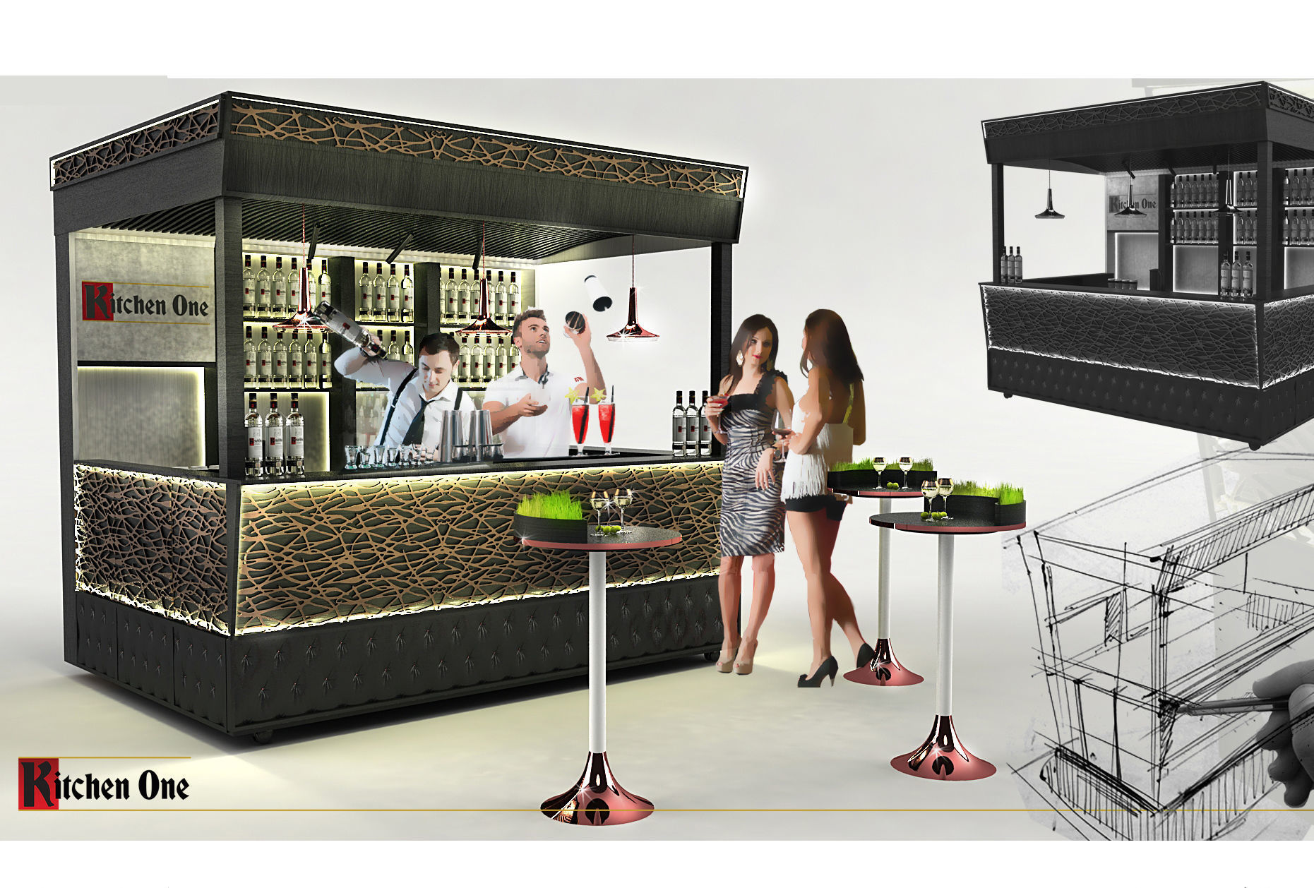 3d Bar Model premium bar design 3D model_2
