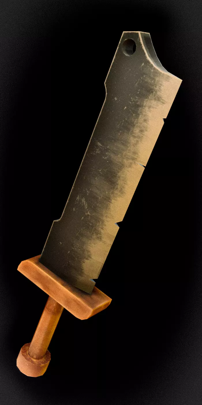 Gameready Stylized Fantasy Sword Free low-poly 3D model