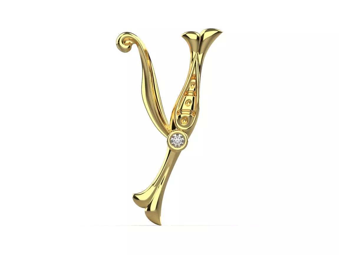 Alphabet Latin Y 3D print model