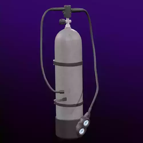 Oxygen Cylinder Rig Low-poly 3D model