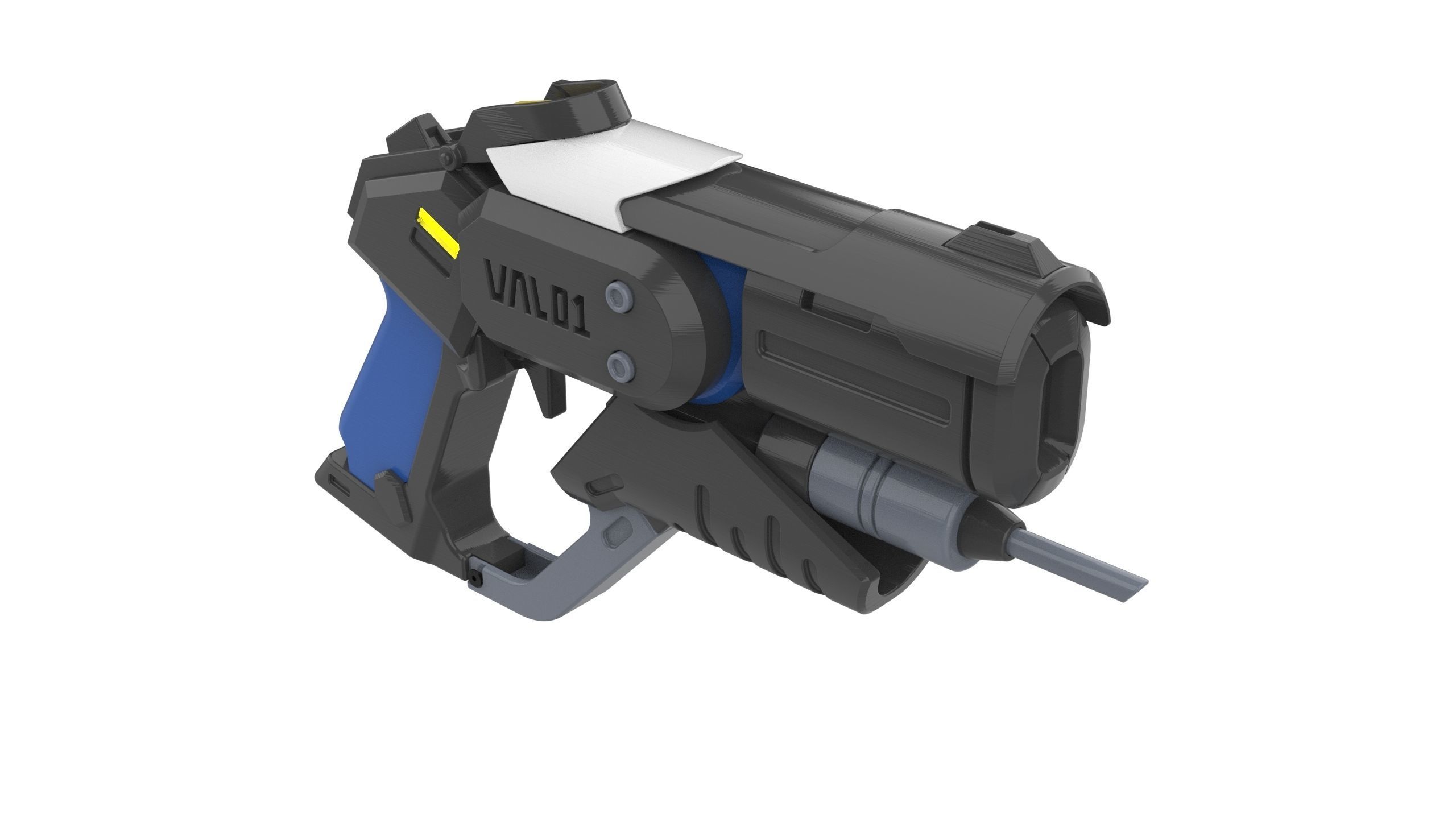 Mercy Blaster Combat Medic Ziegler Skin - STL and CAD - Personal 3D print model_4