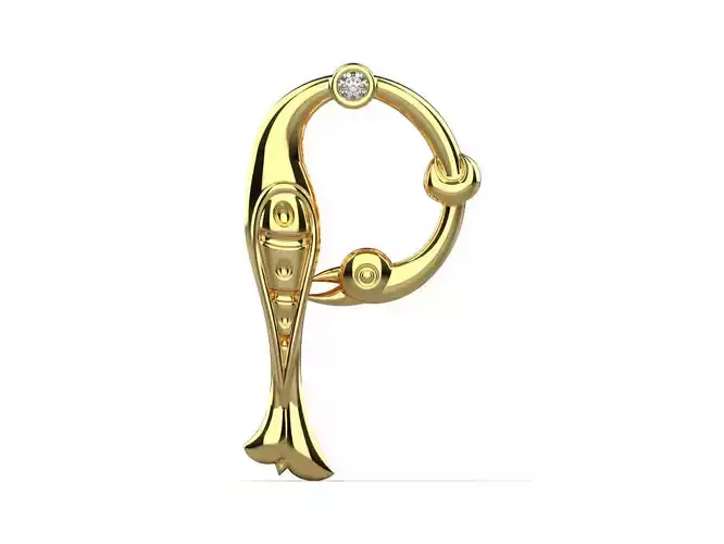 Alphabet Latin P 3D print model