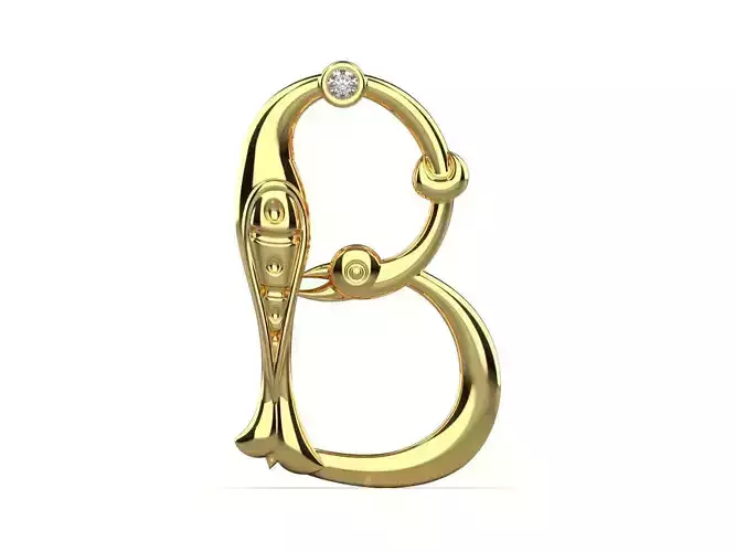 Alphabet Latin B 3D print model