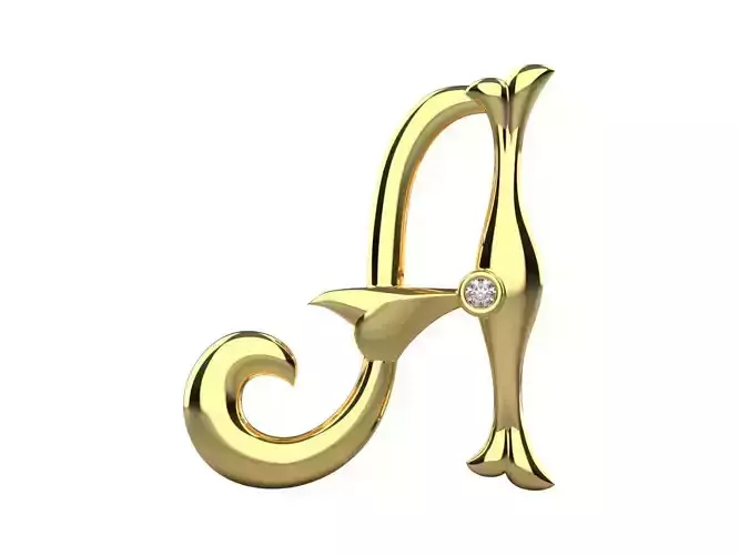 Alphabet Latin A 3D print model