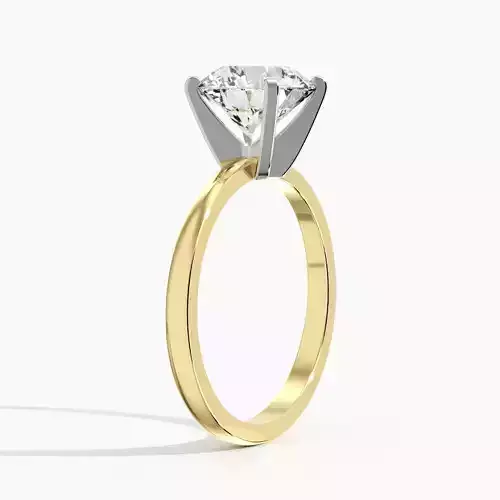 Four-Prong Petite Comfort Fit Solitaire Engagement Ring 0023