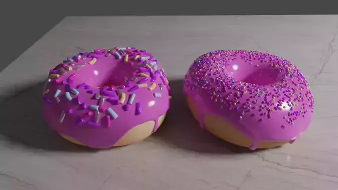 Two donut with sprinkles