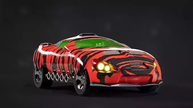Fiery Tires - Dragon King - Hotwheels car Free 3D model