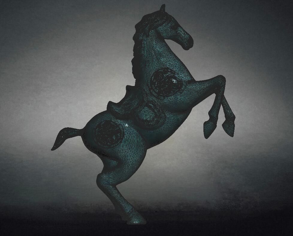 Statues stone carvings bronze   horse relics 3D model_4