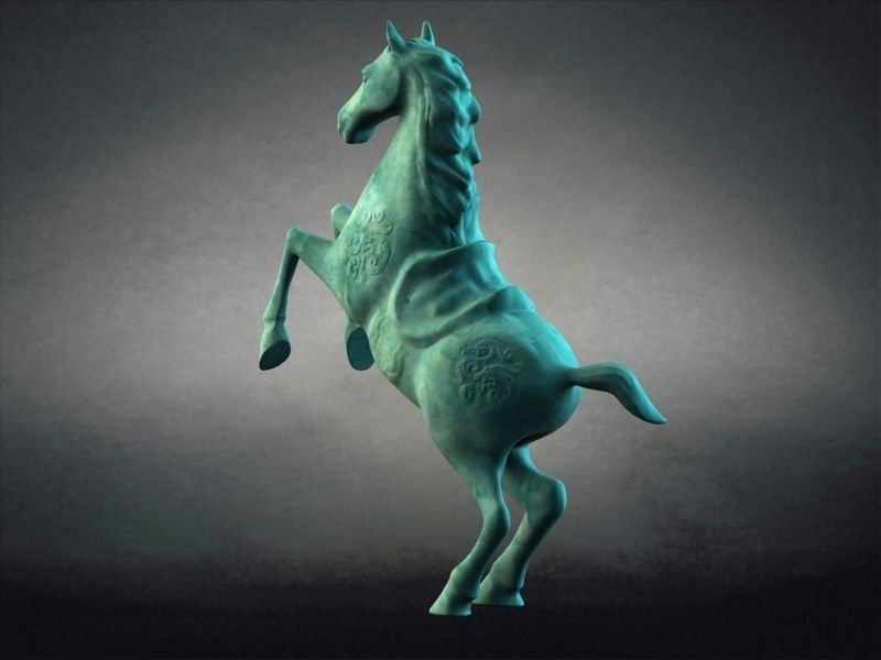 Statues stone carvings bronze   horse relics 3D model_3