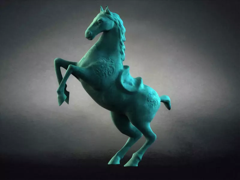 Statues stone carvings bronze   horse relics 3D model_0