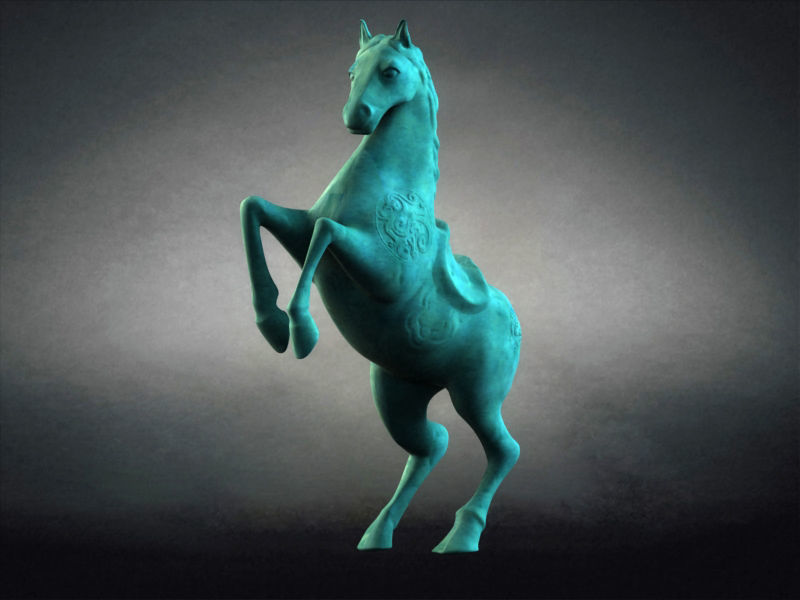 Statues stone carvings bronze   horse relics 3D model_1